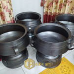 Chafing dish kuningan vintage Dibs Art dengan desain klasik elegan
