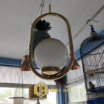 lampu gantung kuningan minimalis polish