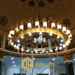 lampu gantung nabawi kuningan besar