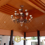 lampu gantung robyong tembaga 18 tangkai