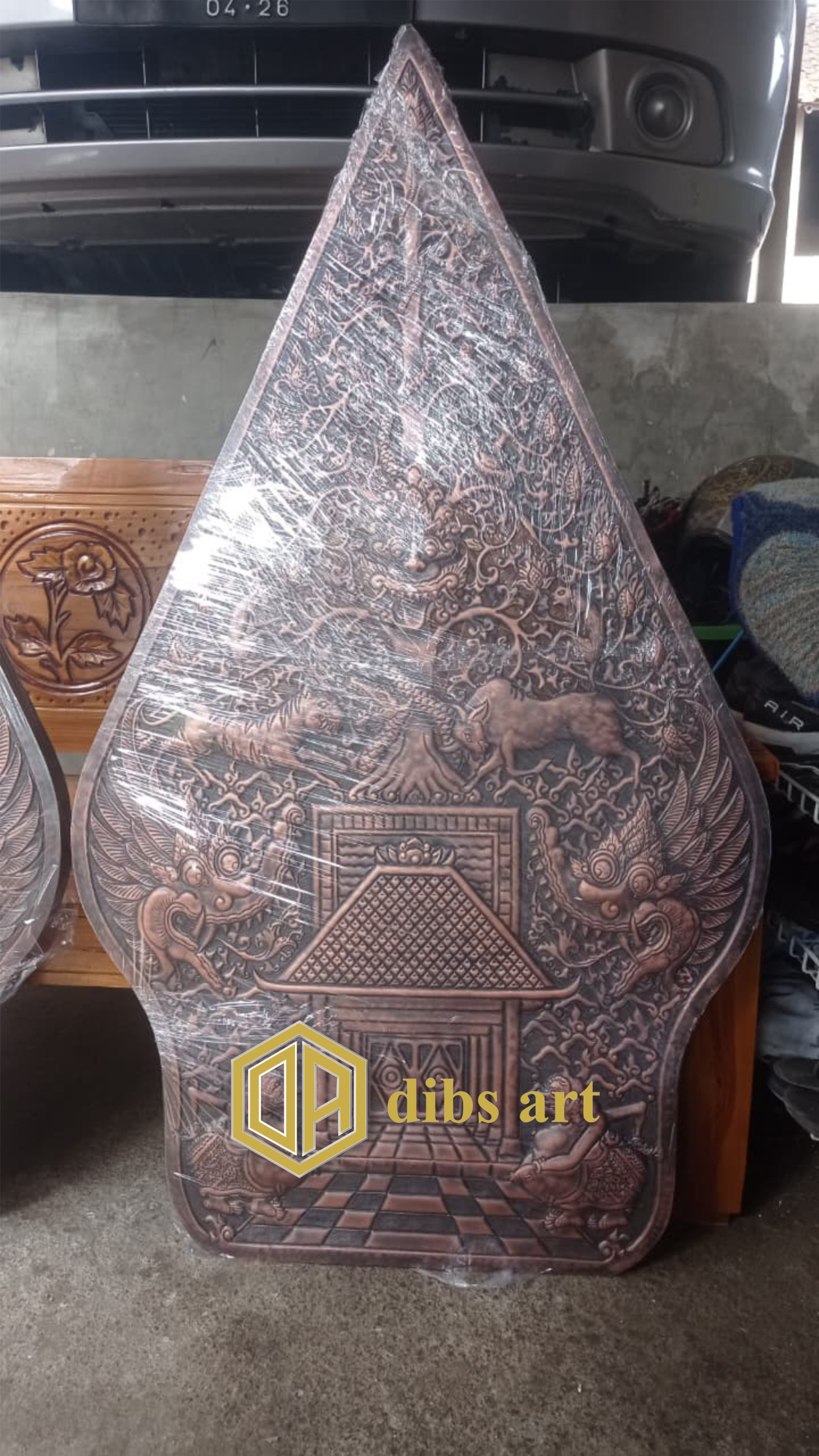 Gunungan Wayang Tembaga Ukiran Seni Tradisional | Dibs Art gunungan wayang tembaga
