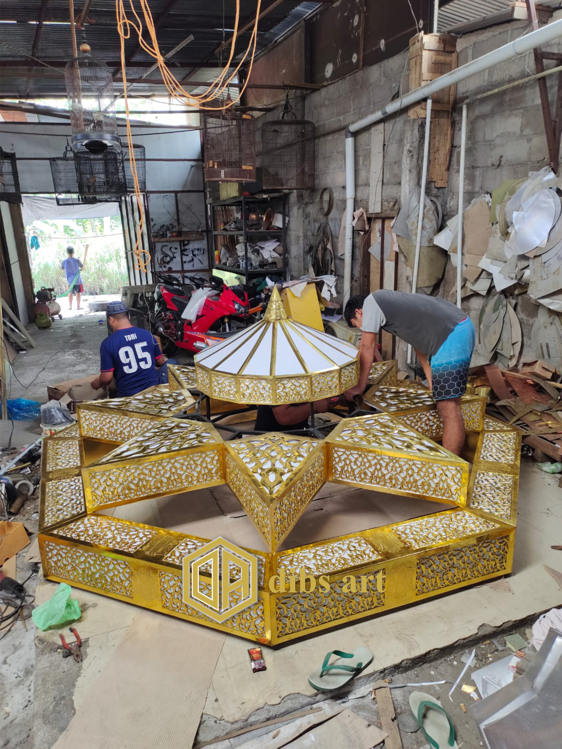 Setting Lampu Gantung Maroko Kuningan Elegan | Dibs Art lampu gantung maroko kuningan setting