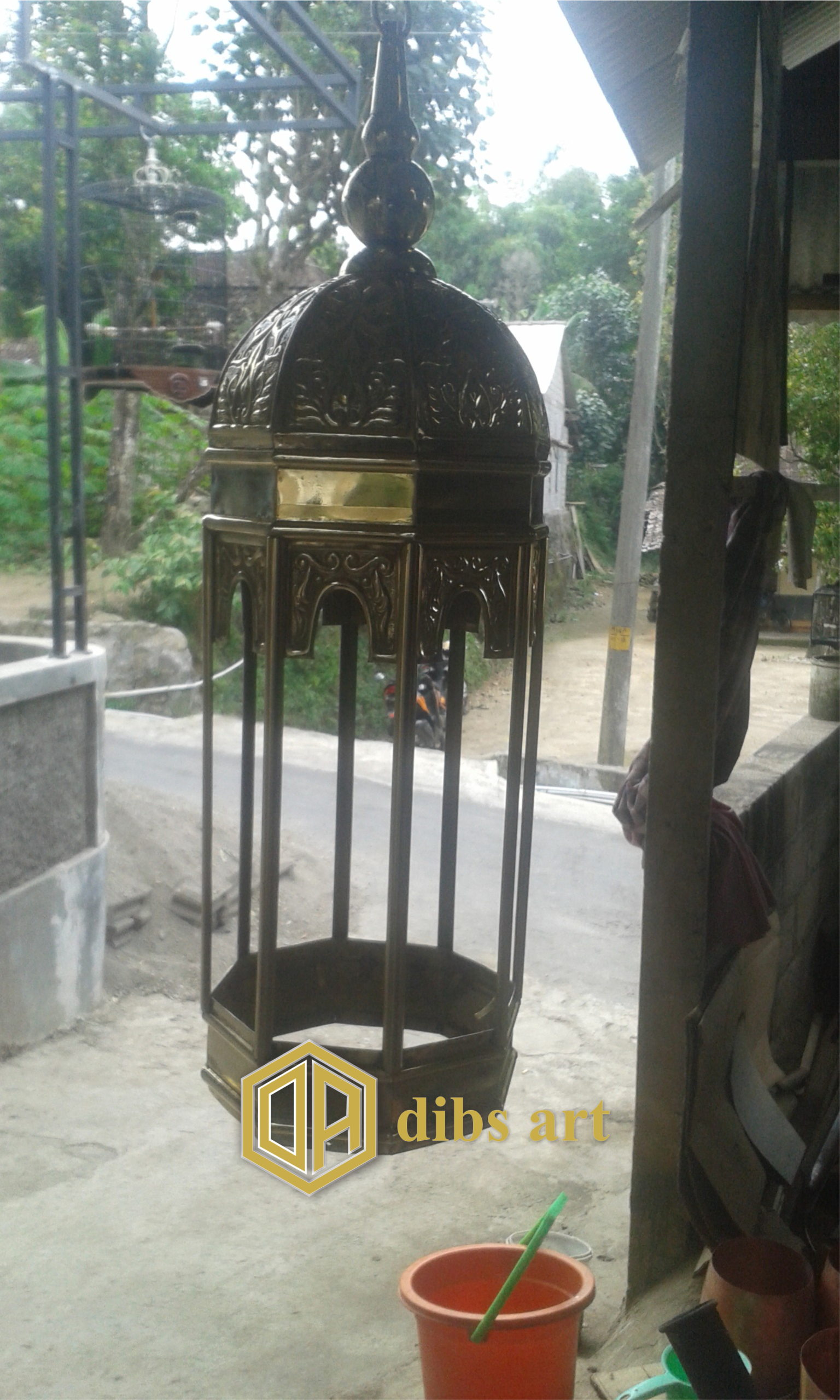 Tangkai Lampu Nabawi Kuningan Elegan | Dibs Art tangkai lampu nabawi