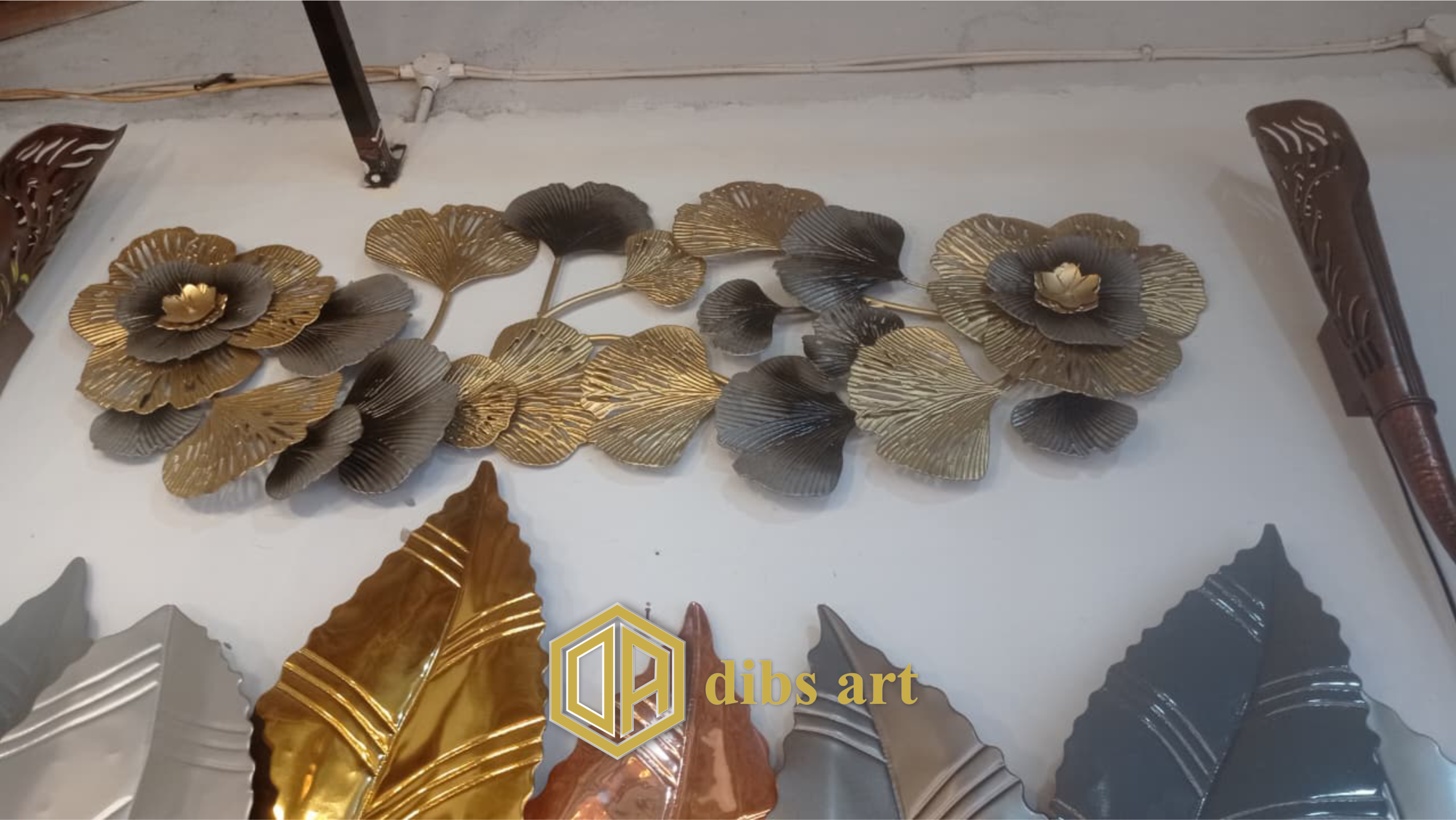 Wall Decor Kuningan Daun Bunga | Dibs Art wall decor kuningan daun bunga