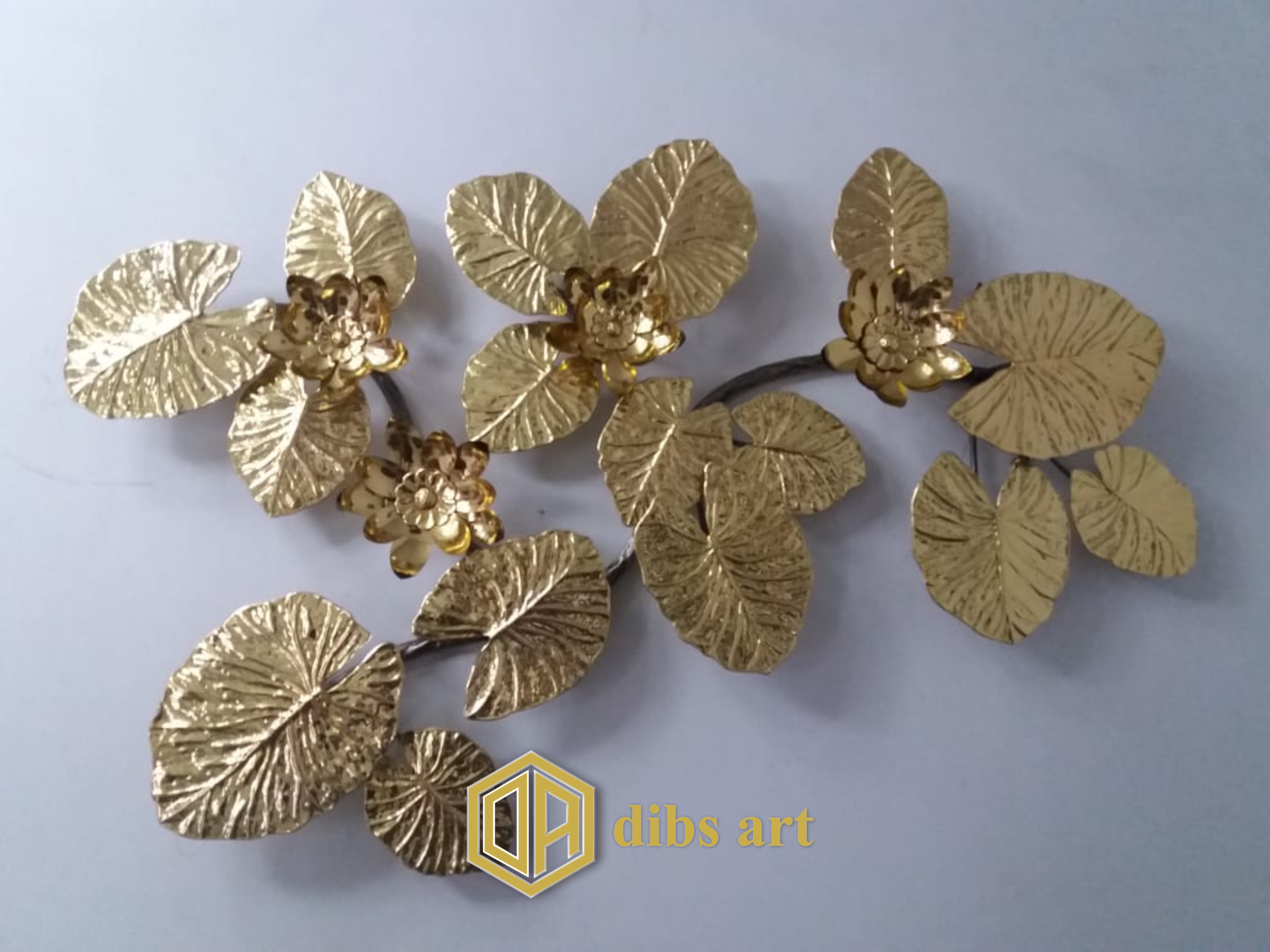 Wall Decor Kuningan Dedaunan Elegan Handmade – Dibs Art wall decor kuningan dedaunan