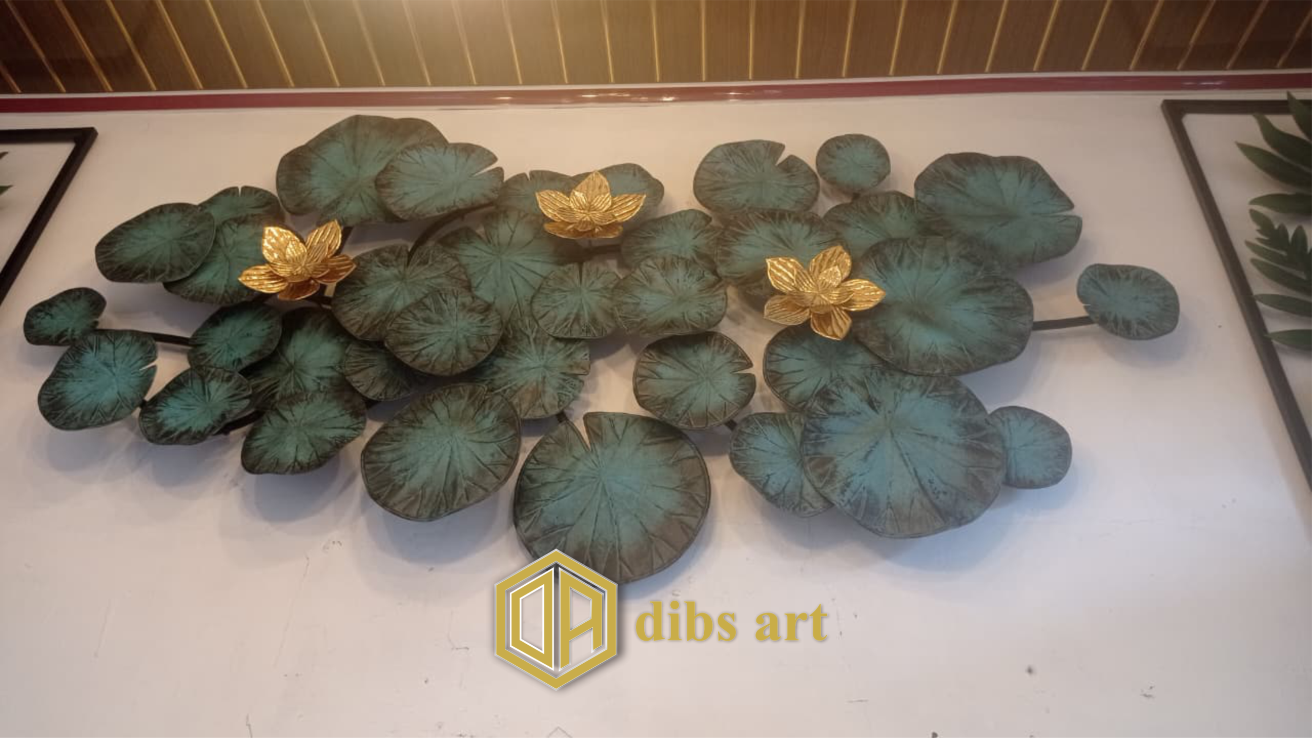 Wall Decor Kuningan Teratai Elegan | Dibs Art wall decor kuningan teratai